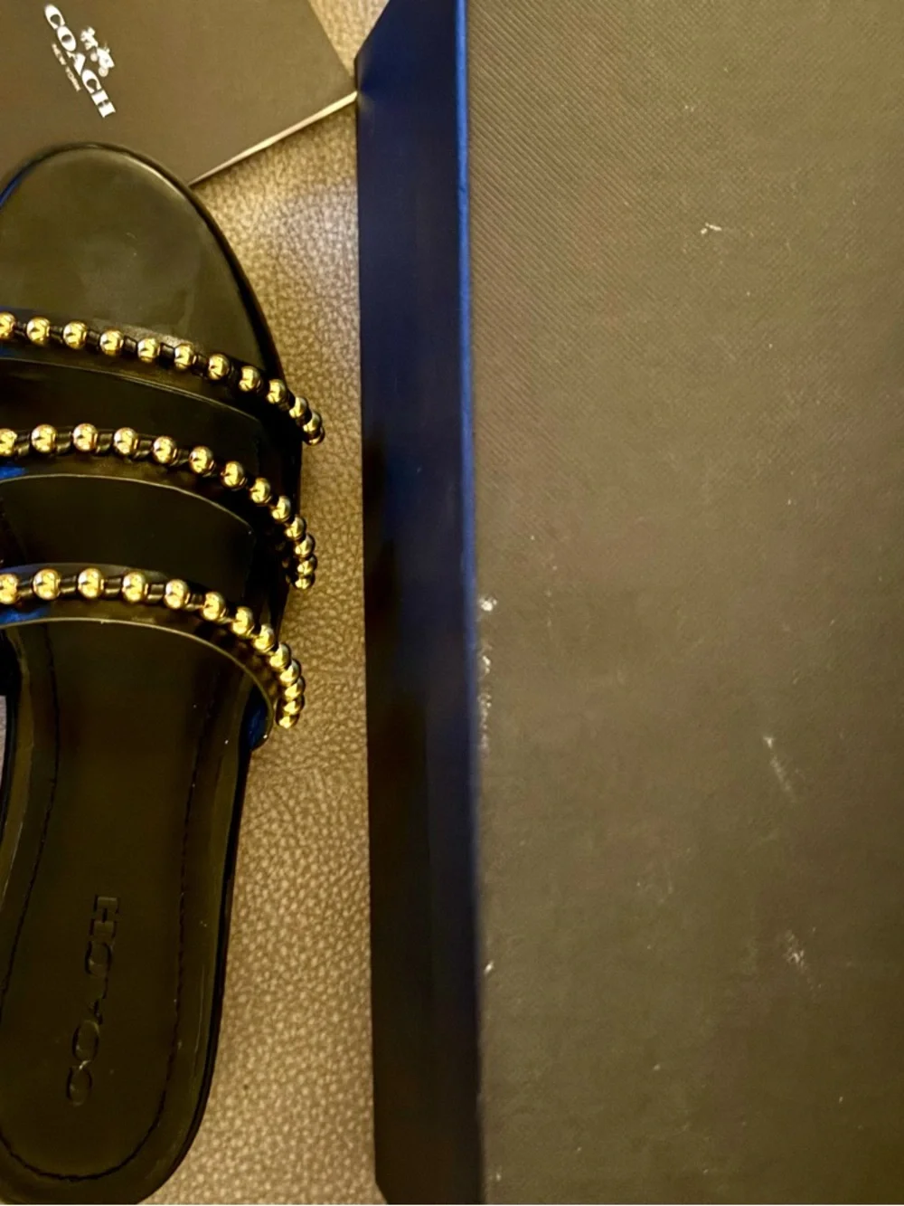 Coach F62596 Black BLK Slide Sandal Women’s Size 9.5 NIB - Picture 13 of 16